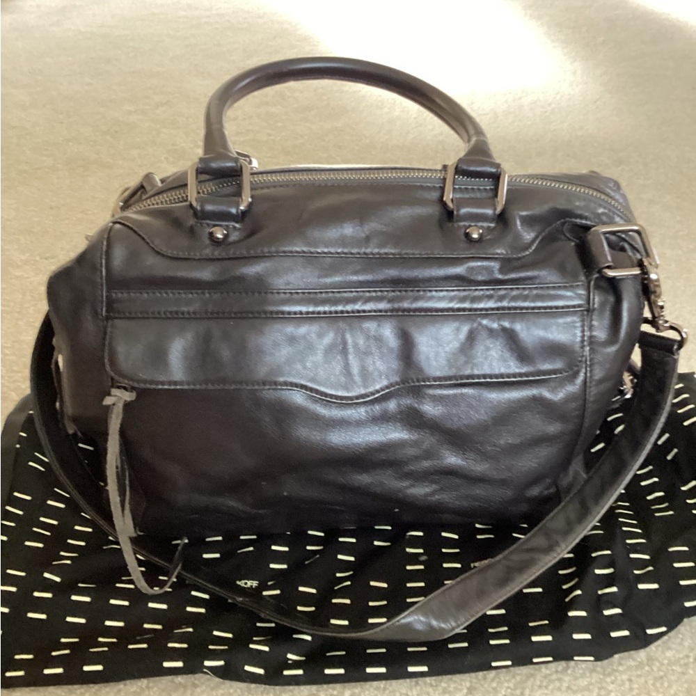 Rebecca Minkoff MAB Black Leather Satchel